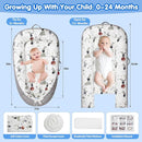 Baby Lounger - Breathable & Soft Baby Nest, Portable and Lightweight Tummy Time Lounger for Home and Travel, Ideal Newborn Babies Essentials Baby Shower Gifts by TinyTreasures Baby Boutique
