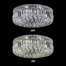 6-Lights Crystal Flush Mount Chandelier Light Fixture with K9 Crystals Modern Ceiling Lights Elegant Pendant Lamp for Bedroom,Hallway,Bar,Living Room,Dining Room,H5.9 xW20 (Bulbs Not Included) by CozyNest Decor