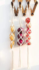 Decocove Hanging Fruit Basket - Boho Basket for Potato, Onion and Fruit Storage - Boho Wall Hanging Decor for Kitchen - Macrame Wall Hanging Basket - Set of 3 by CozyNest Decor