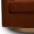 CHITA Swivel Accent Chair, FSC Certified Upholstered Velvet Barrel Chair for Living Room Set of 2, Fully Assembled, Burnt Orange by CozyNest Decor