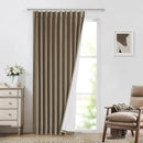 Vision Home Brown Pinch Pleated Full Blackout Curtains Linen Blended 60" Wide Thermal Insulated Window Panels 95 inch for Bedroom Living Room Darkening Pleat Drapes with Hooks Back Tab 60" Wx95 Lx1 by CozyNest Decor