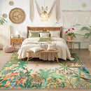 LIVEBOX Boho 8x10 Area Rugs for Living Room, Washable Soft Jungle Animal Print Rug for Bedroom, Farmhouse Non Slip Rug Floor Carpet, Forest Dining Room Rugs for Under Table by CozyNest Decor