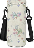 RICHEN Neoprene Water Bottle Carrier Bag with Adjustable Shoulder Strap,Insulated Water Bottle Cover for Stainless Steel/Glass/Plastic Bottles by TinyTreasures Baby Boutique