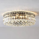 6-Lights Black Crystal Flush Mount Chandelier Light Fixture K9 Crystals Modern Ceiling Lights Elegant Pendant Lamp for Bedroom,Hallway,Bar,Living Room,Dining Room,H5.9 xW20 (Bulbs Not Included) by CozyNest Decor