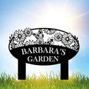 Custom Metal Garden Sign, Flower Sign with Stakes, Personalized Garden Decor for Outside, Garden Family Name Sign, Outdoor Steel Yard Sign, Large Patio Garden Sign Art, Housewarming Gift by CozyNest Decor
