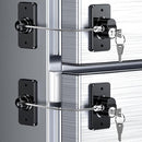 4 Pack Refrigerator Door Lock with Adhesive, No Tools Required, Child Proof Fridge Door Lock for Kids and Pets, Self Adhesive Latch for Freezer, Cabinets, Drawers, Windows (Patent) by TinyTreasures Baby Boutique