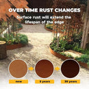 Cor Ten Steel Garden Metal Landscape Edging 40 inch with Top Bending Protection Pre-Rusted Cor Ten Steel Garden Edging 6 Pack Edge for Lawn Yard (10 inch-180 Degree Bend, Rusted) by GreenHaven Gardens