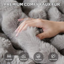 Modern Bean Bag Chair, Large Bean Bag Couch for Adults with Memory Foam Filled, Soft Faux Bunny Fur Lazy Chair for Living Room Bedroom Dorm Apartment, No Assembly Required, Grey by TinyTreasures Baby Boutique