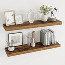 36 inch Floating Shelves Wall Shelves for Office with Invisible Brackets, 8 inch Deep Shelves for Bathroom, Living Room, Kitchen, Office, 36x7.9 inch deep Set of 2, Brown by CozyNest Decor