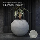 Orbo Globe Sphere Planter - 29.5 in x 29.5 in x 26.2 in - Concrete Stone by GreenHaven Gardens