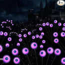 Solar Halloween Lights - 2 Pack 20LED Outdoor Waterproof Scary Eyeball Swaying Firefly Lights for Yard Garden Patio Party Decor Purple by GreenHaven Gardens