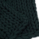 Nuzzie Chunky Knit Weighted Blanket - Breathable, Cooling, Hand Made Knit Throw Blanket for Sleep - Machine Washable, Stylish Decor Design (Charcoal, Queen | 28lbs | 80"x80") by CozyNest Decor