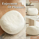 Premium Beige Bean Bag Chair for Adults with Armrest- Ultra Plush Memory Foam Lounge Sofa & Comfy Reading Nook Chair for Bedroom, Living Room & Dorm (White, 4FT) by CozyNest Decor
