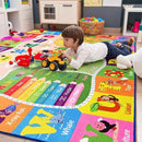 Kids Rugs for Playroom Washable, Educational and Fun Learning Rugs with ABC Alphabet Animals Shapes, Baby Toddler Children's Play Mat for Bedroom Classroom Nursery, 3x5 Feet by CozyNest Decor