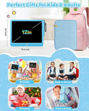 KOKODI 12 Inch LCD Writing Tablet with Anti-Lost Stylus, Erasable Doodle Board Colorful Toddler Drawing Pad, Car Travel School Games Toys for 3 4 5 6 7 8 Kids, Birthday Gift for Girls Boys Adults Blue by TinyTreasures Baby Boutique