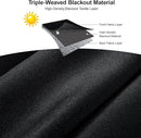 Joydeco Faux Linen Blackout Curtains for Bedroom,Black Blackout Curtains 72 inches Long,100% Blackout Solid Thermal Insulated Window Drapes Luxury Decor for Living Room（W52xL72 Inch,Black） by TinyTreasures Baby Boutique