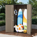 ZZM Large 67 Cu.ft Waterproof Storage Shed, Outdoor Storage Cabinet，Durable Resin Storage for Patio Furniture, Garden Tools, Pool Accessories, Mower Storage (Coffee) by GreenHaven Gardens