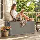 YITAHOME 60 Gallon Resin Deck Box, Weather Resistant Outdoor Rattan Storage Box, Lockable Indoor Outdoor Storage for Supplies and Essentials, Taupe by CozyNest Decor