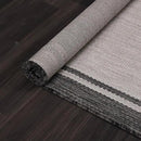CAMILSON Indoor Outdoor Rug, 10x14 Bordered Gray Modern Area Rugs for Large Indoor and Outdoor Patios, Kitchen and Hallway Mats, Washable Porch Deck Outside Carpet (Bordered Grey, 10 x 14) by CozyNest Decor