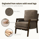 Modern Accent Chairs Set of 2 for Living Room Mid Century Arm Chairs Upholstered Bedroom Chairs Comfy Lounge Chairs with Solid Wood Frame, Dark Brown by CozyNest Decor