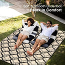 OLANLY Reversible Outdoor Rug 5x8 ft Clearance, Waterproof Outdoor Plastic Straw Rug with Interlacing Pattern, RV Mat for Patio, Camping, Balcony, Deck, Backyard, Black & Beige by CozyNest Decor