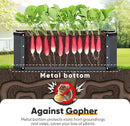KING BIRD Raised Garden Bed Kit with Bottom 2025 Upgraded Galvanized Planter Garden Box Outdoor & Indoor for Gardening, Vegetables, Flowers, Dark Grey, 35.4x11.8x11.8 in by GreenHaven Gardens