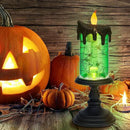 Halloween Snow Globe Candles Lighted Lamp, Lighted Flameless Candles with Water Glitter Swirls and Spooky Moving,Battery Operated by CozyNest Decor