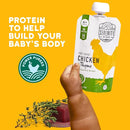 Serenity Kids 6+ Months Chicken Baby Food Pouches - BPA-Free Pouches - Free-Range Chicken & Organic Parsnip, Beet & Thyme - Protein-Rich & No Added Sugar - 3.5 Oz, 12 Pack by TinyTreasures Baby Boutique