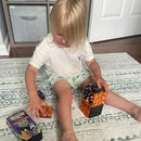 CreateOn Crayola Halloween Glow in The Dark Magnetic Tiles Set, Building Set for Kids, STEM Toys for Boys and Girls Ages 3 and Up, 14-Piece Set by TinyTreasures Baby Boutique