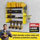Power Tool Organizer Wall Mount with 4-Drill Holders-400Lbs Load Heavy Duty Metal 4-Layers Garage Storage and Organization Adjustable Battery Tools Rack Utility Racks Gifts for Men by GreenHaven Gardens