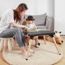Gofirst 6 in 1 Convertible Wooden High Chair for Babies and Toddlers - Infant Dining Booster Seat With Building Block Table and 4-Position Removable Feeding Chair by TinyTreasures Baby Boutique