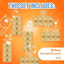 Strictly Briks Classic Bricks Starter Kit, Sand, 96 Pieces, 2x4 Studs, Building Creative Play Set for Ages 3 and Up, 100% Compatible with All Major Brick Brands by TinyTreasures Baby Boutique