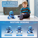 Robot Toys for Boys and Girls, Rechargeable Remote Control Robot with Auto-Demonstration, Light Projection, Dance Moves, Music, and Gesture Sensing –Toy Robot Gifts for 3,4,5,6 Year old Boys (Blue) by TinyTreasures Baby Boutique