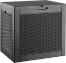 KAMABOKO 31 Gallon Outdoor Storage Box, Resin Deck Boxes Indoor and outdoor, Waterproof Storage Box Lockable Lid for Garden Tools, Package Delivery, Pool Supplies, Patio Cushions, Black by CozyNest Decor