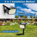 Solar Spot Lights Outdoor Waterproof IP65, 12 Pack Landscape Spotlights with 46 LEDs, 3 Modes Auto On/Off Solar Powered Flood Lights for Outside Pathway, Yard, Garden, Walkway (Cool White) by GreenHaven Gardens