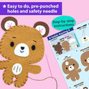 KRAFUN Unicorn Sewing Keyring Kit for Kids Age 7 8 9 10 11 12 Learn Art & Craft, Includes 6 Stuffed Animal Bear, Dog, Rabbit, Raccoon, Owl Dolls, Instruction & Felt Materials by TinyTreasures Baby Boutique