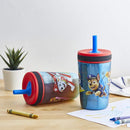 Zak Designs PAW Patrol Kelso Tumbler Set, Leak-Proof Screw-On Lid with Straw, Bundle for Kids Includes Plastic and Stainless Steel Cups with Additional Sipper (Paw Patrol- 3pc)15 fl oz by TinyTreasures Baby Boutique