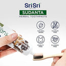 Sri Sri Tattva Sudanta Herbal Toothpaste for Oral Care Protection - Fluoride Free Ayurvedic Toothpaste to Strengthen Teeth and Gums Without Causing Sensitivity - All Natural (200g) Pack of 2 by CozyNest Decor