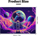BVBOX Astronaut Space Blacklight Tapestry 79"x59", UV Reactive Astronaut Universe Planet Glow in Dark Tapestries, Black Light Neon Upright Poster Wall Hanging Backdrop Decor for Bedroom Living Room by CozyNest Decor
