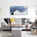 Large Wall Art for Living Room Bedroom Home Office Blue Tree of Life Wall Art Floral Picture Framed Wall Decor Modern Canvas Prints 20x40 In by CozyNest Decor