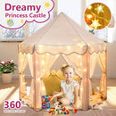 Monobeach Princess Tent Girls Large Playhouse Kids Castle Play Tent with Star Lights Gift Toy for Children Indoor and Outdoor Games, 55'' x 53'' (DxH) (Grey) by TinyTreasures Baby Boutique