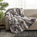 Cozy Bliss Faux Fur Throw Blanket for Couch, Fuzzy Soft Plush Thick Bubble Blanket for Sofa Bedroom Living Room, 60 * 80 Inches Tie-dye Taupe by CozyNest Decor