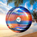 FONMY Mandala Wind Spinner w/Crystal Ball-Rosy Down 3D Stainless Steel Hanging Spinners Worth Gift Christmas Decoration Indoor/Outdoor Garden Décor Kinetic Yard Art 12 Inches Wind Sculpture by GreenHaven Gardens