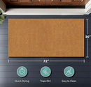Barnyard Designs Natural Coco Coir Heavy Duty Backing Doormat - Large Cute Non-Slip Front Door Welcome Mat for Outside Entrance or Porch Entry, Brown (36x72, Plain Brown) by CozyNest Decor