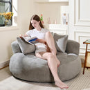 Bean Bag Chair for Adults, Comfortable Bean Bag Sofa with Back Support and Pillows, Giant Bean Bag Chairs Suitable for Living Rooms, Bedrooms and Apartments -Light Gray by TinyTreasures Baby Boutique