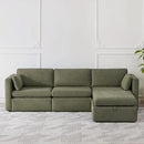CHITA Oversized Modular Sectional Sofa, FSC Certified L Shaped Couch Reversible Chaise, Modular Sectional Couch for Living Room,112 inch Width, 4 Seat Modular Sofa with Storage Ottoman, Moss Green by CozyNest Decor