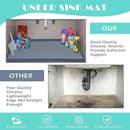 URMONA Waterproof Silicone Under Sink Mat 19'' x 19'' Shelf Liner for Kitchen and Bathroom, Cabinet and Counter Protector, Storage and Organizers, Litter Mat, Pet Cat Puppy Essentials(Dark Grey) by CozyNest Decor