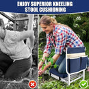 Garden Kneeler and Seat, Wider & Thicker Kneeling Pad Heavy Duty Foldable Garden Stool with Large Gardening Tool Pouch and Bag, Portable Garden Bench- Gardening Gifts for Women, Men, Seniors, Mom& Dad by GreenHaven Gardens