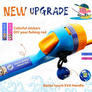 Kids Fishing Pole, Telescopic Fishing Rod, Toddler Collapsible Fishing Rod and Reel Combo with Tackle Box, Fishing Line, Bobber, and Soft Lures for Boy, Girl, Youth, Beginner, Over 4 Years Old by TinyTreasures Baby Boutique