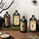 Uiifan 31 Pcs Halloween Potion Bottles Set Including Glass Apothecary Bottles with Cork Stickers and Pendants Halloween Decorations Indoor Party Supplies(Black,16 oz) by CozyNest Decor